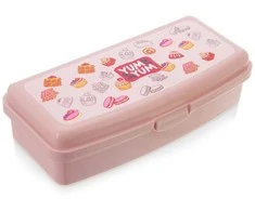 Orion pietų dėžutė 500 ml rožinė, tvirta, su uždarymu, universali