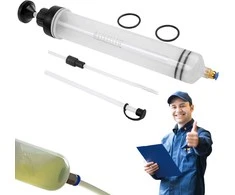 Rankinis alyvos ir skysčių ištraukimo švirkštas 200 ml