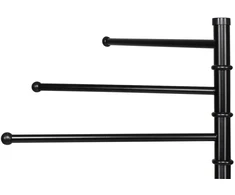 Springos Rankšluosčių stovas su 3 pasukamais laikikliais, juodas, 86 cm