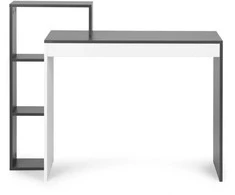 Rašomasis stalas ModernHome, 110x40x75 cm, baltas/pilkas
