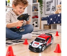 RC driftinis automobilis WLToys K969, 4WD, raudonas, juodas ir sidabrinis, 18 × 8 × 5 cm