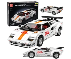 Lean Toys RC statybinės kaladėlės baltos 1384 vnt.