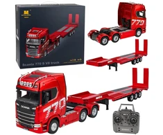 Huina RC sunkvežimis Scania 770S su priekaba, raudonas, 1:18