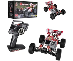 RC visureigis WLToys 144001 4WD, juodos, raudonos ir baltos spalvų, 30 × 20,5 × 12 cm