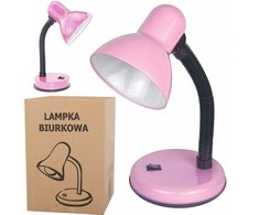 Reguliuojama stalinė lempa su rožiniu gaubtu, E27, 40W