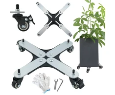 Reguliuojamas gėlių stovas su ratukais, 37–52 cm