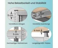 Sandėliavimo lentyna SONGMICS 40x90x180 cm