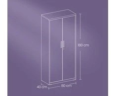 Songmics Sandėliavimo spinta plieninė 40x80x180 cm