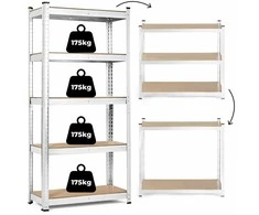 Sandėlio lentyna 180x90x40 cm cinkuoto plieno 5 lentynos 875 kg ModernHome