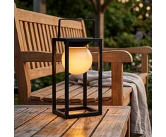 Mondex Saulės energija įkraunamas LED lauko šviestuvas, juodas, 15 × 15 × 30 cm