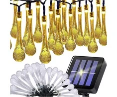 Saulės energija maitinama girlianda su 20 LED lempučių