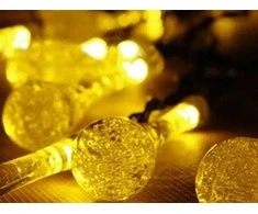 Saulės energija maitinama girlianda su 20 LED lempučių
