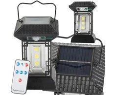 Saulės energija maitinama lempa su judesio jutikliu 60 LED COB