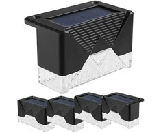 Saulės šviestuvai 4 vnt. su LED ir judesio jutikliu