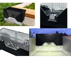 Saulės šviestuvai 4 vnt. su LED ir judesio jutikliu