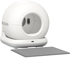Savaime išsivalantis kačių tualetas su programėlės valdymu ir 1080p kamera, baltas/pilkas, 58,1 × 47,5 × 53 cm