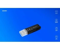 SAVIO SD kortelių skaitytuvas, USB 3.0, AK-64