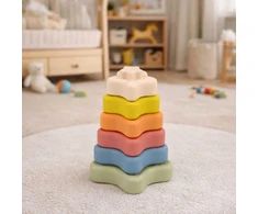 Dėlionė Lean Toys Sensorinė piramidė 6 vnt.