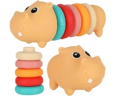 Hippo sensoriniai blokai edukaciniai minkšti galvosūkiai