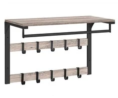 Songmics Vasagle Sieninis drabužių stovas su drabužių bėgiais
