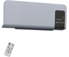 Sieninis elektrinis šildytuvas su PTC kaitinimo elementais ir svyravimo funkcija, pilkas, 54,5 x 12 x 21,5 cm