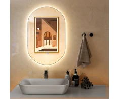 Sieninis LED veidrodis 80 x 50 cm
