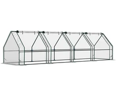 Šiltnamis su 4 susukamomis durimis, skaidrus, 360 × 90 × 90 cm