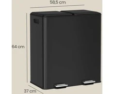 Songmics Šiukšliadėžė 2 x 30 l