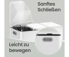 Songmics Šiukšliadėžė balta 3 x 15 l