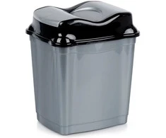Gray plastikas trash can 16 l