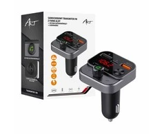 ART transmiter FM bluetooth 5.0 + USB A QC3.0 + Typ C (total 30W) FM-84B juodas