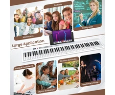 Skaitmeninis pianinas 88 klavišų baltas