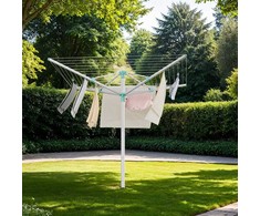 Songmics Skalbinių džiovyklė su reguliuojamu aukščiu 170x170x(121-183) cm juoda