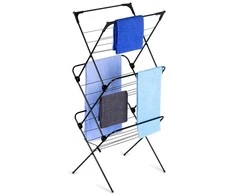 Skalbinių džiovyklė Vilde 61x58x136 cm, trijų lygių, juoda