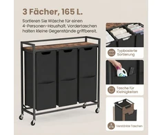 Songmics Skalbinių vežimėlis 93 x 32 x 93 cm