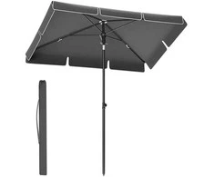 Songmics Reguliuojamo aukščio skėčiai 230 x 150 cm pilkos spalvos