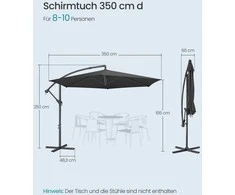 Songmics Skėtis 350 cm