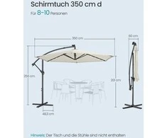 Songmics Skėtis 350 cm