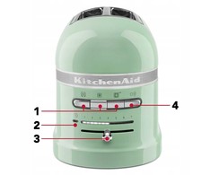 Skrudintuvas Kitchenaid 5KMT2204EPTkeitinys - 2 riekelės - 7 rudinimo lygių - Pistacijų makaronas