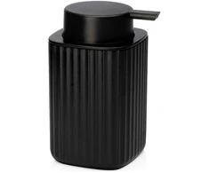 Skysto muilo dozatorius 300 ml, juodas, 7,5 × 7,5 × 13 cm