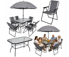 Lean Rinkinys Meble Ogrodowe Stół Krzesła Metalowe Parasol Na Balkon Taras Ogród