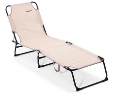 RedCliffs Lauko kėdė BEIGE - Sulankstoma, reguliuojama, universali