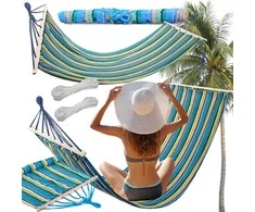 Verk Group Sodo hamakas su mediniu stovu 200x80 cm