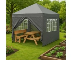 MultiGarden Sodo palapinė 3x3m. pilka + 4 sienos