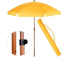 Ambiance Sodo Parasol 200 cm - Geltonas, reguliuojamo aukščio, stabilus
