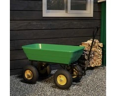 Sodo vežimėlis tamsiai žalias