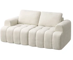 Songmics Sofa be rėmo, modulinė, balta, 176 × 92 × 85 cm