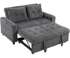 Sofa-lova „3 viename“ su reguliuojamu atlošu, tamsiai pilka, 157 × 190 cm