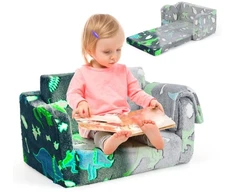 Sofa vaikams Pilka/Rožinė