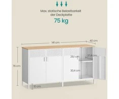 Songmics Spinta 40 × 141 × 76 cm